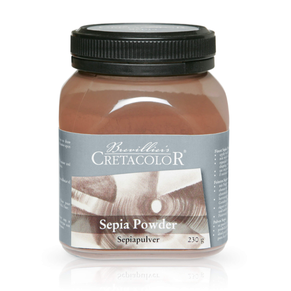 Sepia poeder fijn gemalen sepia krijt CRETACOLOR 230g