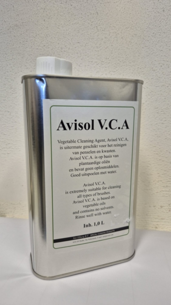 Vegetable cleaning agent reiniger Avisol VCA plantaardige olie penseel kwast oplosmiddelvrij