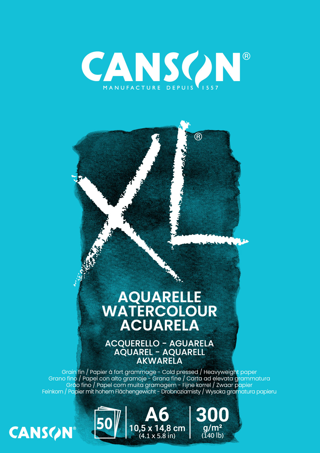 C507808005 Canson XL Aquarelle 3148950143587 FRONT 1