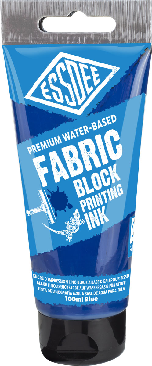 Blockprint inkt voor textiel watergedragen ESSDEE 100ml FABI 04 100ml Blue
