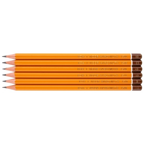 Grafietpotloden Koh I Noor 1501 set van 6 HB 8 B individueel