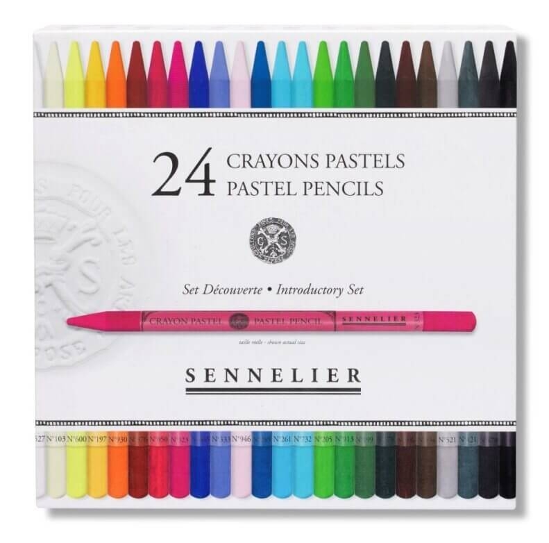 Houtloze pastelpotloden SENNELIER crayon pastels 24 kleuren ALGEMEEN verpakking II