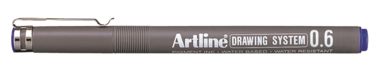Pigment liner Artline drawing system 06 blauw