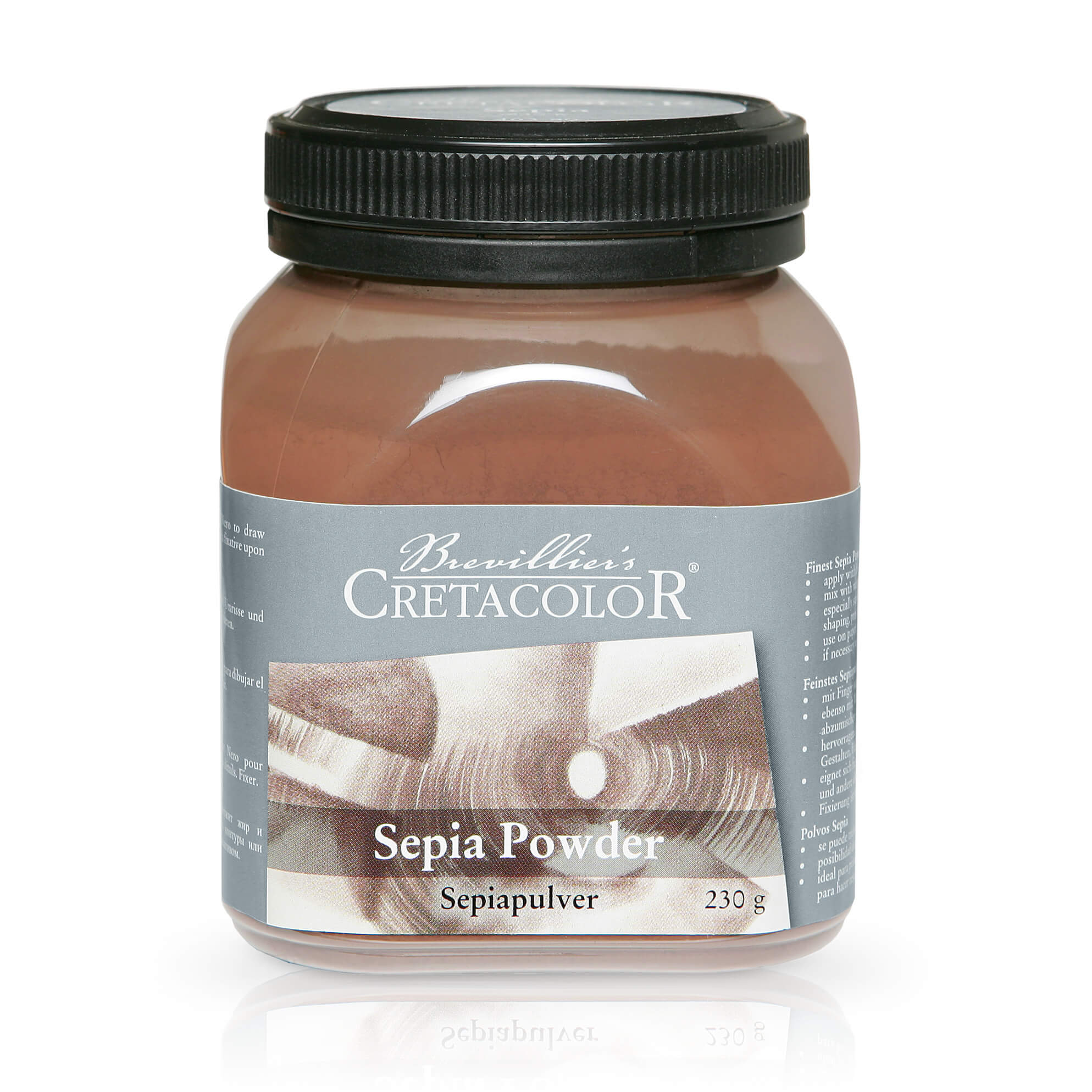 Sepia poeder fijn gemalen sepia krijt CRETACOLOR 230g